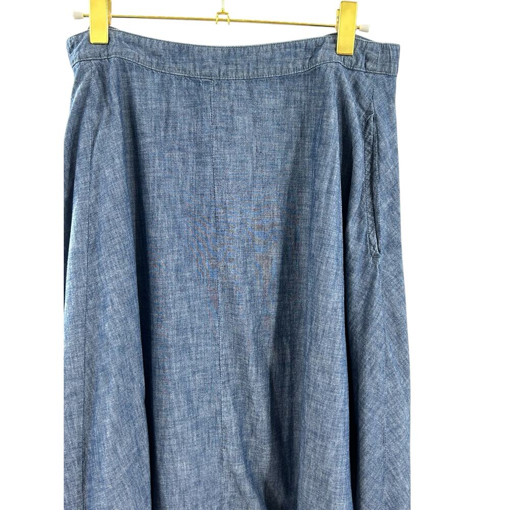 Lane Bryant Blue Chambray Midi Skirt - Picture 5 of 5